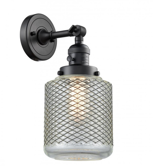 Stanton - 1 Light - 6 inch - Matte Black - Adjustable Sconce (3442|203SW-BK-G262-LED)