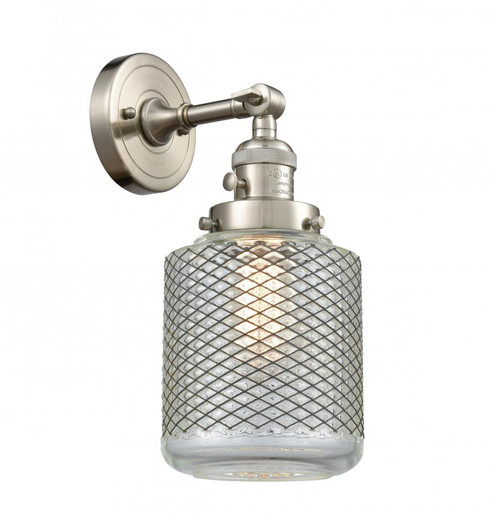 Stanton - 1 Light - 6 inch - Brushed Satin Nickel - Adjustable Sconce (3442|203SW-SN-G262-LED)