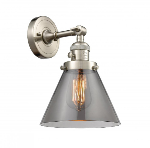 Cone - 1 Light - 8 inch - Brushed Satin Nickel - Sconce (3442|203SW-SN-G43-LED)
