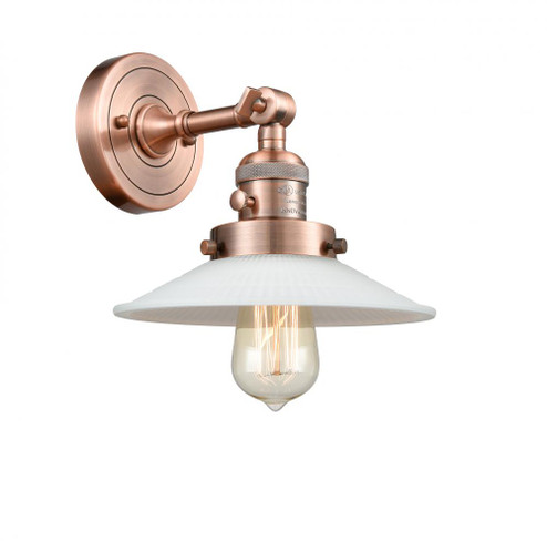 Halophane - 1 Light - 9 inch - Antique Copper - Adjustable Sconce (3442|203SW-AC-G1-LED)