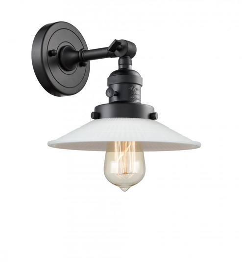 Halophane - 1 Light - 9 inch - Matte Black - Adjustable Sconce (3442|203SW-BK-G1-LED)