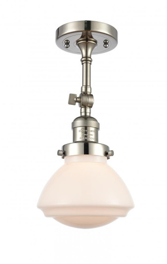 Olean - 1 Light - 7 inch - Polished Nickel - Adjustable Semi-Flush Mount (3442|201F-PN-G321-LED)