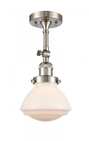 Olean - 1 Light - 7 inch - Brushed Satin Nickel - Adjustable Semi-Flush Mount (3442|201F-SN-G321-LED)