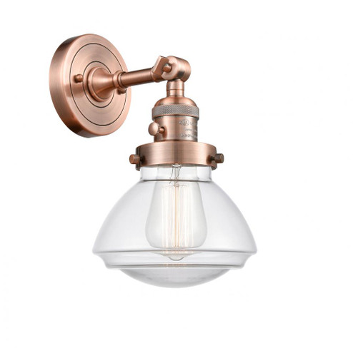 Olean - 1 Light - 7 inch - Antique Copper - Adjustable Sconce (3442|203SW-AC-G322-LED)