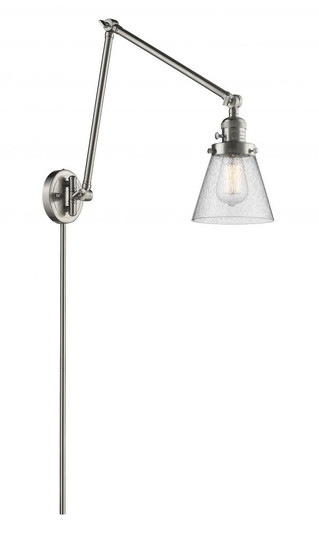 Cone - 1 Light - 8 inch - Brushed Satin Nickel -Adjustable Swing Arm (3442|238-SN-G64-LED)