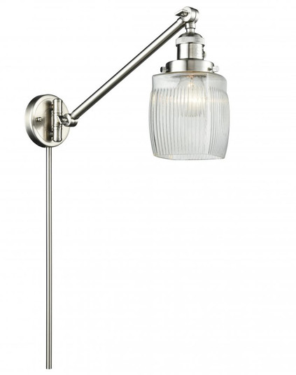 Colton - 1 Light - 8 inch - Brushed Satin Nickel -Adjustable Swing Arm (3442|237-SN-G302-LED)