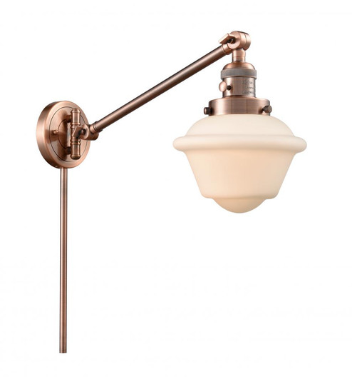 Oxford - 1 Light - 8 inch - Antique Copper -Adjustable Swing Arm (3442|237-AC-G531-LED)