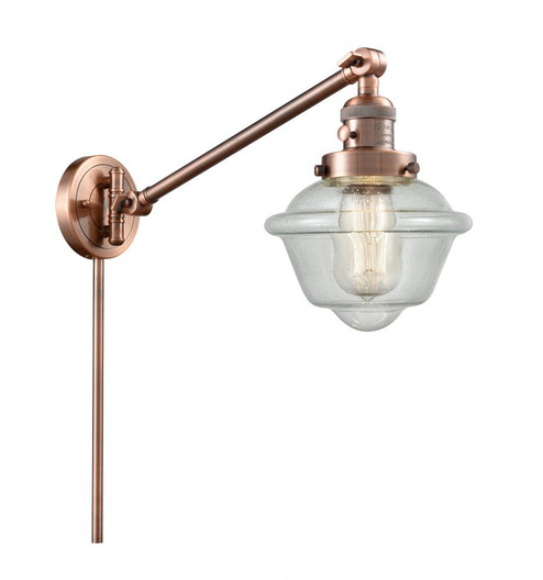Oxford - 1 Light - 8 inch - Antique Copper -Adjustable Swing Arm (3442|237-AC-G534-LED)