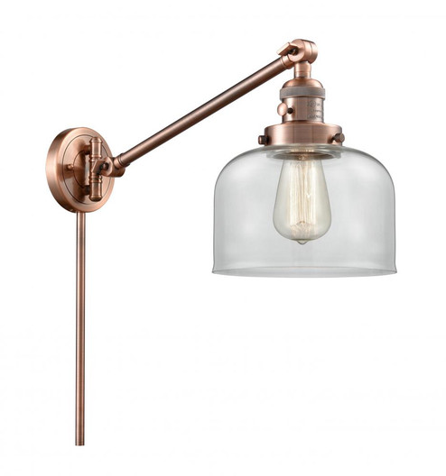 Bell - 1 Light - 8 inch - Antique Copper -Adjustable Swing Arm (3442|237-AC-G72-LED)