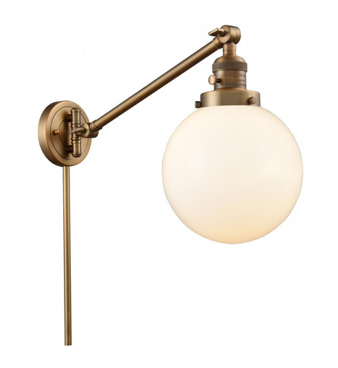 Beacon - 1 Light - 8 inch - Brushed Brass - Swing Arm (3442|237-BB-G201-8-LED)