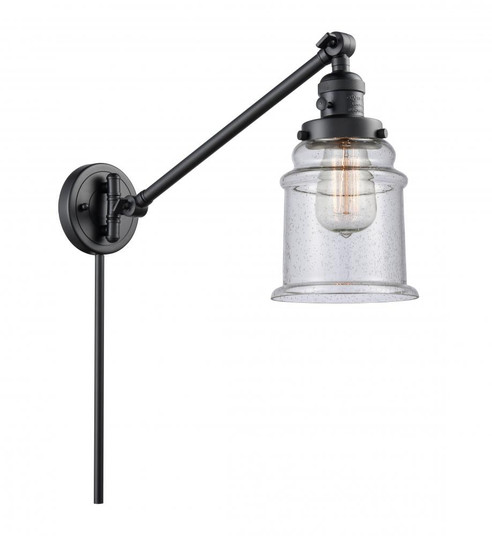 Canton - 1 Light - 8 inch - Matte Black -Adjustable Swing Arm (3442|237-BK-G184-LED)