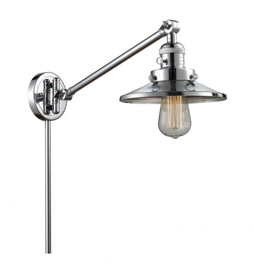 Railroad - 1 Light - 8 inch - Polished Chrome -Adjustable Swing Arm (3442|237-PC-M7-PC-LED)