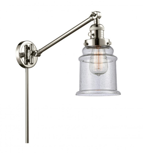 Canton - 1 Light - 8 inch - Polished Nickel -Adjustable Swing Arm (3442|237-PN-G184-LED)