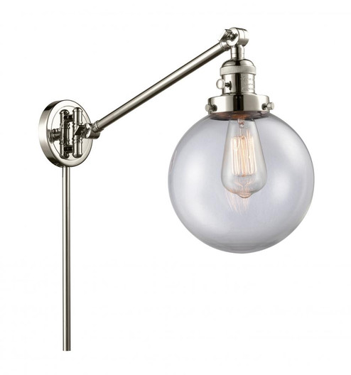 Beacon - 1 Light - 8 inch - Polished Nickel -Adjustable Swing Arm (3442|237-PN-G202-8-LED)