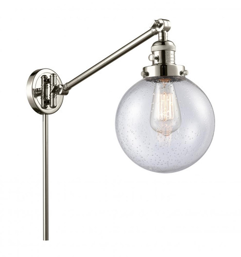 Beacon - 1 Light - 8 inch - Polished Nickel -Adjustable Swing Arm (3442|237-PN-G204-8-LED)