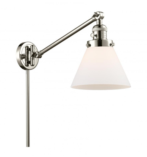 Cone - 1 Light - 8 inch - Polished Nickel -Adjustable Swing Arm (3442|237-PN-G41-LED)