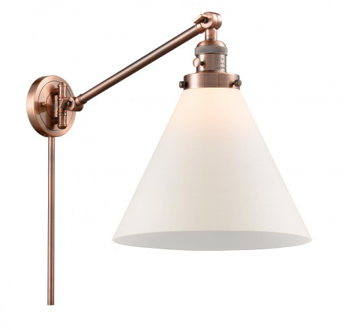 Cone - 1 Light - 12 inch - Antique Copper -Adjustable Swing Arm (3442|237-AC-G41-L-LED)