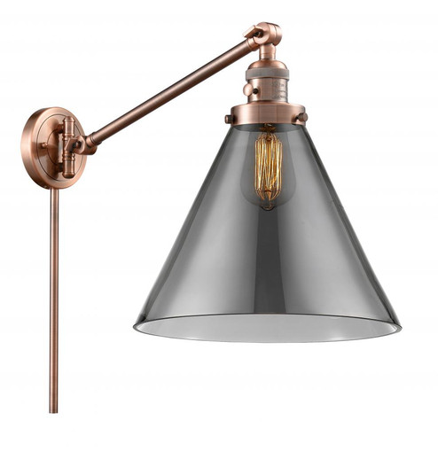 Cone - 1 Light - 12 inch - Antique Copper -Adjustable Swing Arm (3442|237-AC-G43-L-LED)