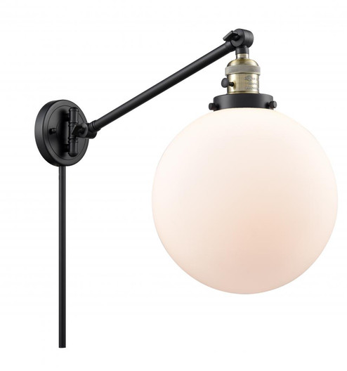 Beacon - 1 Light - 10 inch - Black Antique Brass -Adjustable Swing Arm (3442|237-BAB-G201-10-LED)