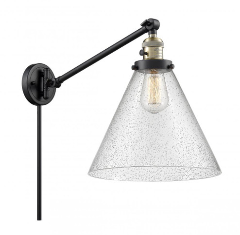 Cone - 1 Light - 12 inch - Black Antique Brass -Adjustable Swing Arm (3442|237-BAB-G44-L-LED)