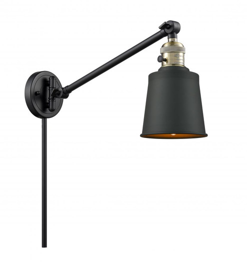 Addison - 1 Light - 8 inch - Black Antique Brass -Adjustable Swing Arm (3442|237-BAB-M9-BK-LED)