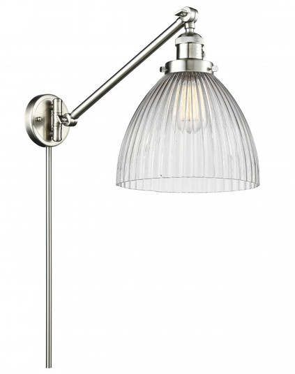 Seneca Falls - 1 Light - 10 inch - Brushed Satin Nickel -Adjustable Swing Arm (3442|237-SN-G222-LED)