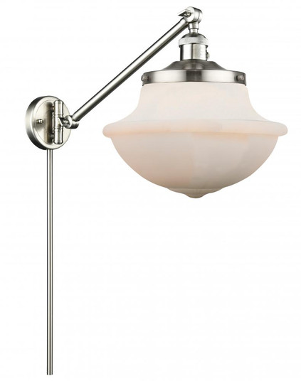 Oxford - 1 Light - 12 inch - Brushed Satin Nickel -Adjustable Swing Arm (3442|237-SN-G541-LED)