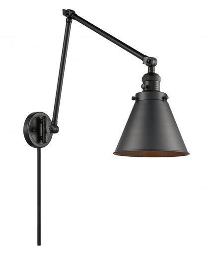 Appalachian - 1 Light - 8 inch - Matte Black -Adjustable Swing Arm (3442|238-BK-M13-BK)