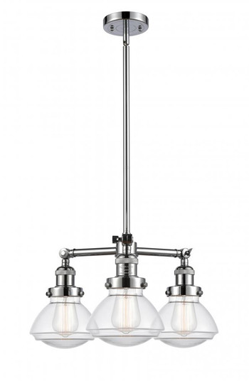 Olean - 3 Light - 19 inch - Polished Chrome - Stem Hung - Chandelier (3442|207-PC-G322-LED)