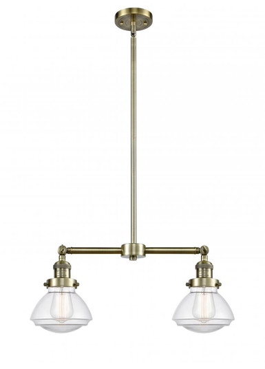 Olean - 2 Light - 22 inch - Antique Brass - Stem Hung - Adjustable Island Light (3442|209-AB-G322)