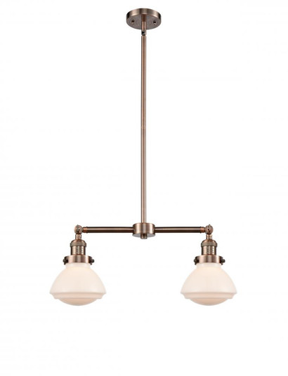 Olean - 2 Light - 22 inch - Antique Copper - Stem Hung - Adjustable Island Light (3442|209-AC-G321)