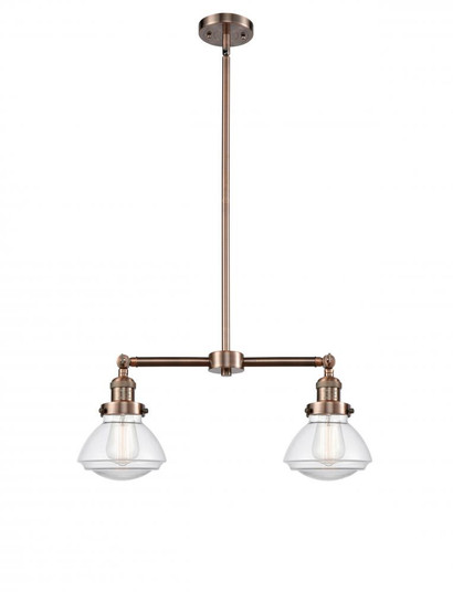 Olean - 2 Light - 22 inch - Antique Copper - Stem Hung - Adjustable Island Light (3442|209-AC-G322)