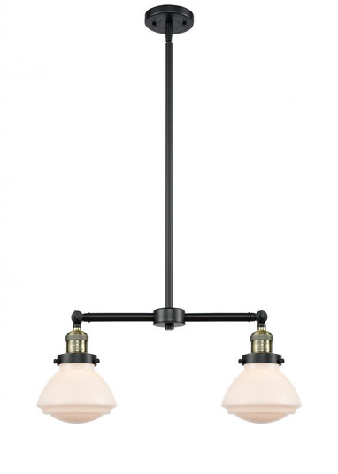 Olean - 2 Light - 22 inch - Black Antique Brass - Stem Hung - Adjustable Island Light (3442|209-BAB-G321-LED)