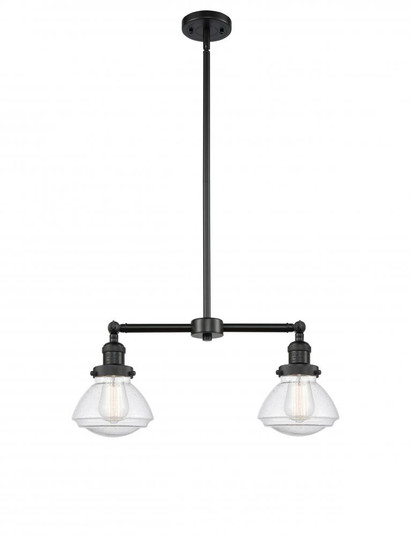 Olean - 2 Light - 22 inch - Matte Black - Stem Hung - Adjustable Island Light (3442|209-BK-G324)