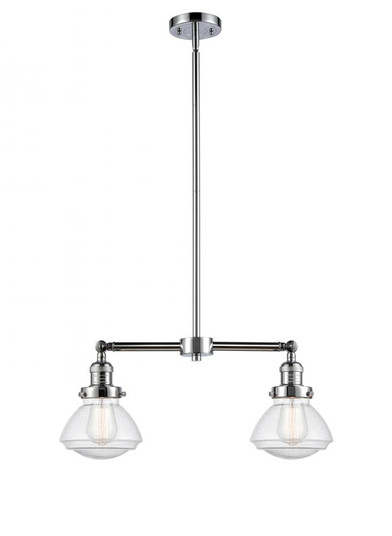 Olean - 2 Light - 22 inch - Polished Chrome - Stem Hung - Adjustable Island Light (3442|209-PC-G324-LED)