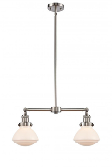 Olean - 2 Light - 22 inch - Brushed Satin Nickel - Stem Hung - Adjustable Island Light (3442|209-SN-G321-LED)