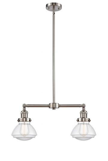Olean - 2 Light - 22 inch - Brushed Satin Nickel - Stem Hung - Adjustable Island Light (3442|209-SN-G322-LED)