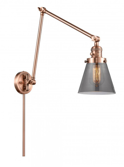 Cone - 1 Light - 8 inch - Antique Copper -Adjustable Swing Arm (3442|238-AC-G63-LED)