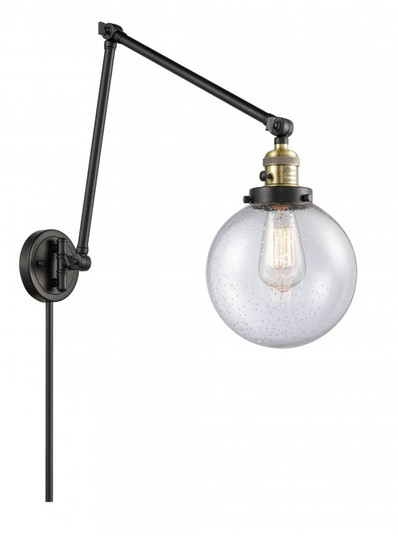 Beacon - 1 Light - 8 inch - Black Antique Brass -Adjustable Swing Arm (3442|238-BAB-G204-8-LED)