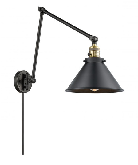 Briarcliff - 1 Light - 10 inch - Black Antique Brass -Adjustable Swing Arm (3442|238-BAB-M10-BK-LED)