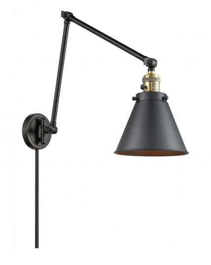 Appalachian - 1 Light - 8 inch - Black Antique Brass -Adjustable Swing Arm (3442|238-BAB-M13-BK-LED)