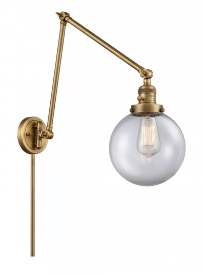 Beacon - 1 Light - 8 inch - Brushed Brass -Adjustable Swing Arm (3442|238-BB-G202-8-LED)