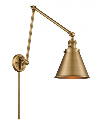 Appalachian - 1 Light - 8 inch - Brushed Brass -Adjustable Swing Arm (3442|238-BB-M13-BB-LED)