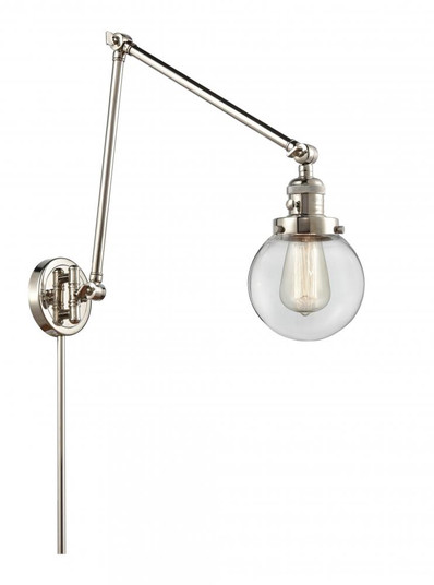 Beacon - 1 Light - 6 inch - Polished Nickel -Adjustable Swing Arm (3442|238-PN-G202-6-LED)