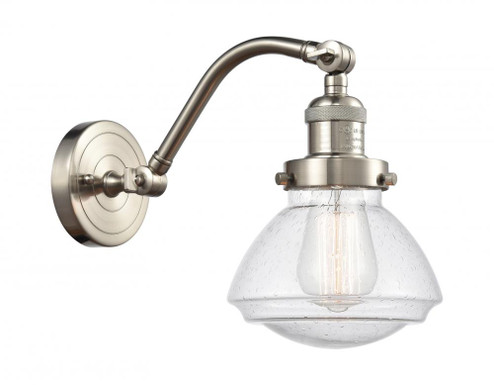 Olean - 1 Light - 7 inch - Brushed Satin Nickel - Adjustable Sconce (3442|515-1W-SN-G324)