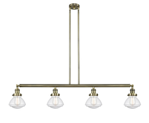 Olean - 4 Light - 51 inch - Antique Brass - Stem Hung - Adjustable Island Light (3442|214-AB-G324-LED)