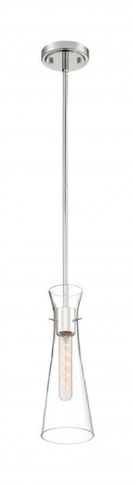 Bahari - 1 Light Mini Pendant with Clear Glass - Polished Nickel Finish (81|60/6868)