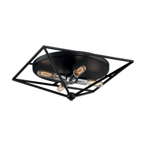 Legend - 4 Light Flush Mount with- Black and Polished Nickel Finish (81|60/7006)