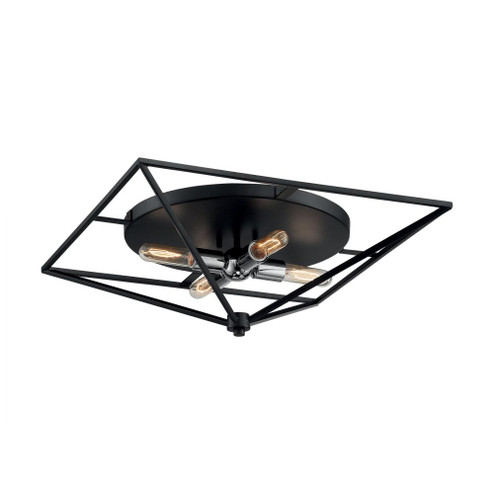 Legend - 4 Light Flush Mount with- Black and Polished Nickel Finish (81|60/7007)