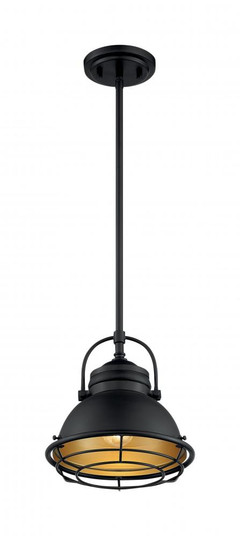 Upton - 1 Light Pendant with- Dark Bronze and Gold Finish (81|60/7073)